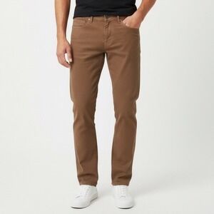 Liverpool Los Angeles Mens Brown Straight Leg Casual Pants Size 30x34